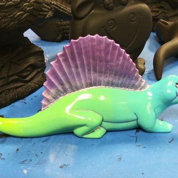 Yankton Family Ceramic Studio - Chamillion Dino. His spiked back is representing a mirror - Art Classes Near Me - Yankton, South Dakota Yankton Family Ceramic Studio - Chamillion Dino. His spiked back is representing a mirror - Art Classes Near Me - Yankton, South Dakota