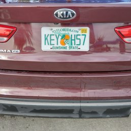Rear of car still dirty
