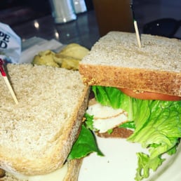 Turkey Swiss & Bacon, with an Amaretto on the side. Turkey Swiss & Bacon, with an Amaretto on the side.