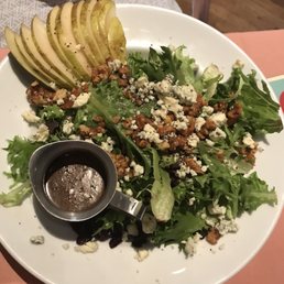 Tomato Caprese salad and pear gonzola salads. Delicious! Tomato Caprese salad and pear gonzola salads. Delicious!