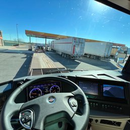 a driver's view of a truck a driver's view of a truck