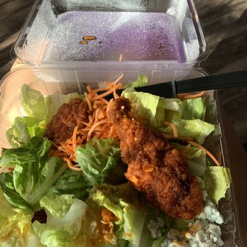 Jack's Urban Eats - The salad only had 3 ingredients- lettuce, chicken and blue cheese - American Near Me - Rancho Cordova, California Jack's Urban Eats - The salad only had 3 ingredients- lettuce, chicken and blue cheese - American Near Me - Rancho Cordova, California