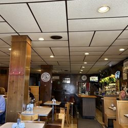Lynwood Cafe - Interior bar shot with booths on the right and left sides