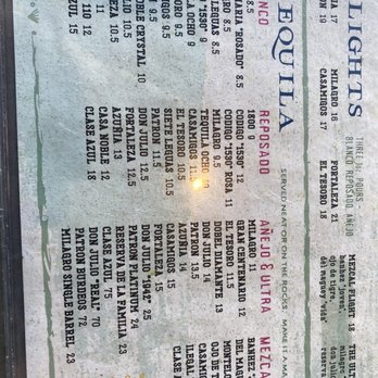 Blanco Cocina + Cantina - Tequila Menu - Tacos Near Me - Tucson, Arizona