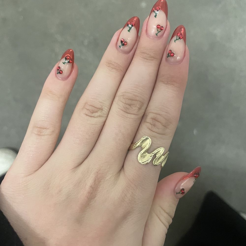 Glamicure - Todays design: Cherry - Nail Salons Near Me - Los Angeles, California Glamicure - Todays design: Cherry - Nail Salons Near Me - Los Angeles, California