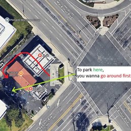 Awkward, tight parking. Awkward, tight parking.