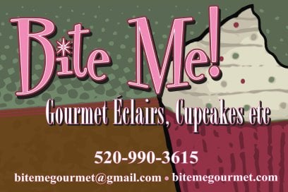 Bite Me! Gourmet Eclairs and Cupcakes Logo