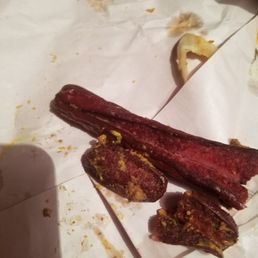 Overcooked hot dog