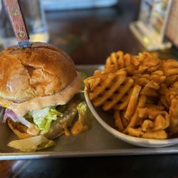 Hot Head Fried Chicken - My CLASSIC COW and waffle fries