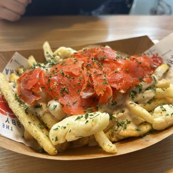 The Krabby Crab Shack - Alaska Poutine with smoked salmon - Seafood Near Me - Ketchikan, Alaska The Krabby Crab Shack - Alaska Poutine with smoked salmon - Seafood Near Me - Ketchikan, Alaska