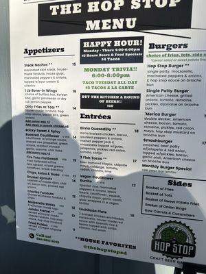 Menu photo 1 The Hop Stop Poway, CA Menu photo 1 The Hop Stop Poway, CA