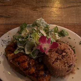 Copacabana Seafood & Brunch - Salmon rice and peas and salad - Seafood Near Me - New York, New York Copacabana Seafood & Brunch - Salmon rice and peas and salad - Seafood Near Me - New York, New York