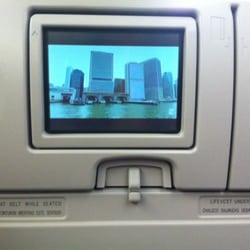 JetBlue - TV on each chair this flight