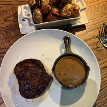 Butcher and Barrel - Filet with Peppercorn Sauce and Smashed Potatoes - Steakhouses Near Me - Sacramento, California Butcher and Barrel - Filet with Peppercorn Sauce and Smashed Potatoes - Steakhouses Near Me - Sacramento, California