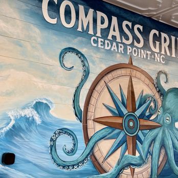 Compass Grill - Mural on back wall - American Near Me - Cedar Point, North Carolina Compass Grill - Mural on back wall - American Near Me - Cedar Point, North Carolina