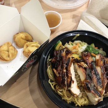 Teriyaki Madness - Grilled Chicken Bowl w/noddles and veggies. Side of Crab Rangoons...Yum! - Japanese Near Me - St. Charles, Illinois