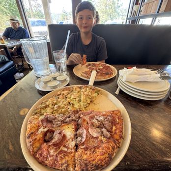 Village Pizzeria - Pesto Chicken Pizza and Sausage/Salami/Pepperoni - Pizza Near Me - Truckee, California