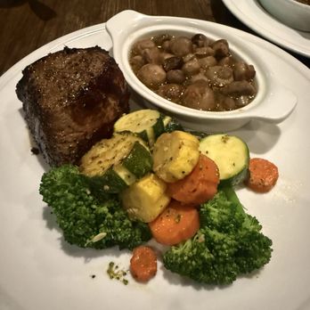 Stubrik's Steakhouse - 16oz Top Sirloin with a side of Sautéed Mushrooms and Mixed Veggies - Steakhouses Near Me - Fullerton, California