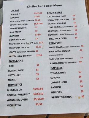 Menu photo 1 CP Shuckers Virginia Beach, VA