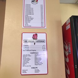 Pizza Hut Express - Prices for ice cream. My fav was the black cherry ice cream.
