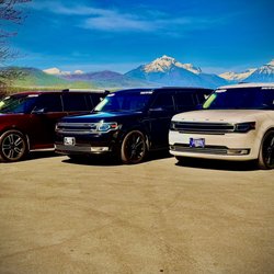 Good Vibe Rides - Good Vibe Rides Fleet of Ford Flex's at Apgar Village in Glacier National Park