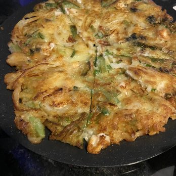 One Shot Pocha - Seafood pancake - Korean Near Me - Houston, Texas