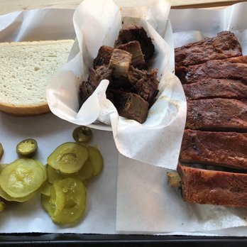 Slap's BBQ - Half Slab and Burnt Ends. All the extras to make a sandwich if you so desire. - Barbeque Near Me - Kansas City, Kansas