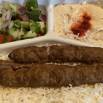 Mediterranean Grill House - 12. Kufta Kebob Plate with 2 Skewers ($14.99) - Middle Eastern Near Me - Mountain View, California Mediterranean Grill House - 12. Kufta Kebob Plate with 2 Skewers ($14.99) - Middle Eastern Near Me - Mountain View, California