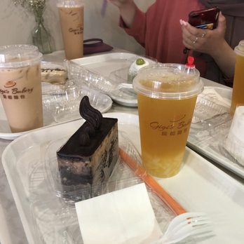 Gigi's Bakery - Chocolate Bunny Cake $4 (that was the more pricey cakes) & lychee mango green tea size M $3.25 - Bakeries Near Me - Brooklyn, New York Gigi's Bakery - Chocolate Bunny Cake $4 (that was the more pricey cakes) & lychee mango green tea size M $3.25 - Bakeries Near Me - Brooklyn, New York