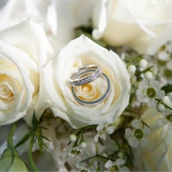 A Jour Jewerly - Custom handmade ladies diamond wedding band with matching mans wedding band.