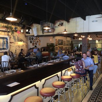 Cafe La Trova - Bar looking at table seating - Cocktail Bars Near Me - Miami, Florida