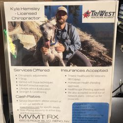 MVMTRx Sports Care and Chiropractic - Sign at front desk of American Iron Gym