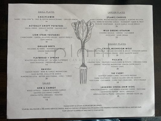 Menu photo 1 Plant Asheville, NC Menu photo 1 Plant Asheville, NC