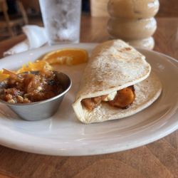 Bacon and egg taco