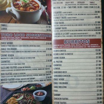 El Torito Loco - Menudo, combos, and burritos - Mexican Near Me - Chino, California