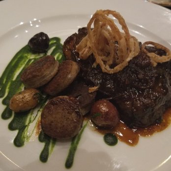 Vida - 5th visit - 3rd course - Beef Tenderloin - boudin blanc (chicken sausage in wagyu fat), short rib jam, creamer potatoes, spinach puree - New American Near Me - Indianapolis, Indiana