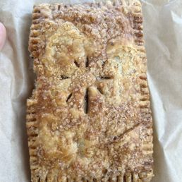 Hand pastry, blueberry and raspberry. My daughter nibbled the side