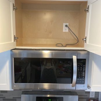 LG Construction - Microwave before. - General Contractors Near Me