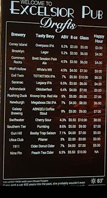 Menu photo 4 The Excelsior Pub Albany, NY