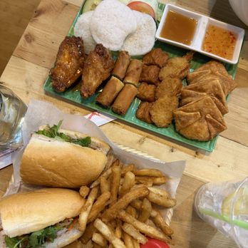 Miss Saigon - Banh Minh with Fries & Saigon Sampler - Vietnamese Near Me - Chicago, Illinois