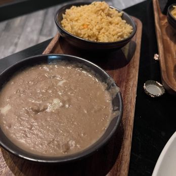 Tequila Modern Mexican - Beans and rice are served on hand side with entrees - Mexican Near Me - Cincinnati, Ohio