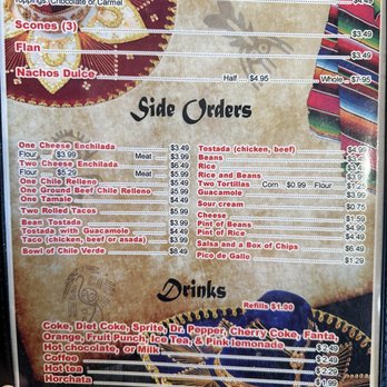 Patricia's Restaurant - Menu: Deserts, side orders, and drinks - Mexican Near Me - Ogden, Utah Patricia's Restaurant - Menu: Deserts, side orders, and drinks - Mexican Near Me - Ogden, Utah
