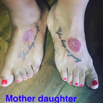 The Madd Tatterz - Mother daughter with our kisses - Tattoo Near Me - Riverside, California The Madd Tatterz - Mother daughter with our kisses - Tattoo Near Me - Riverside, California