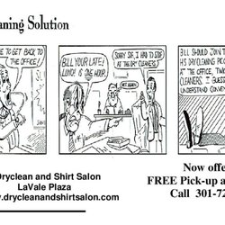 LaVale Dryclean and Shirt Salon - We offer free pickup and delivery to the Cumberland / Frostburg area.