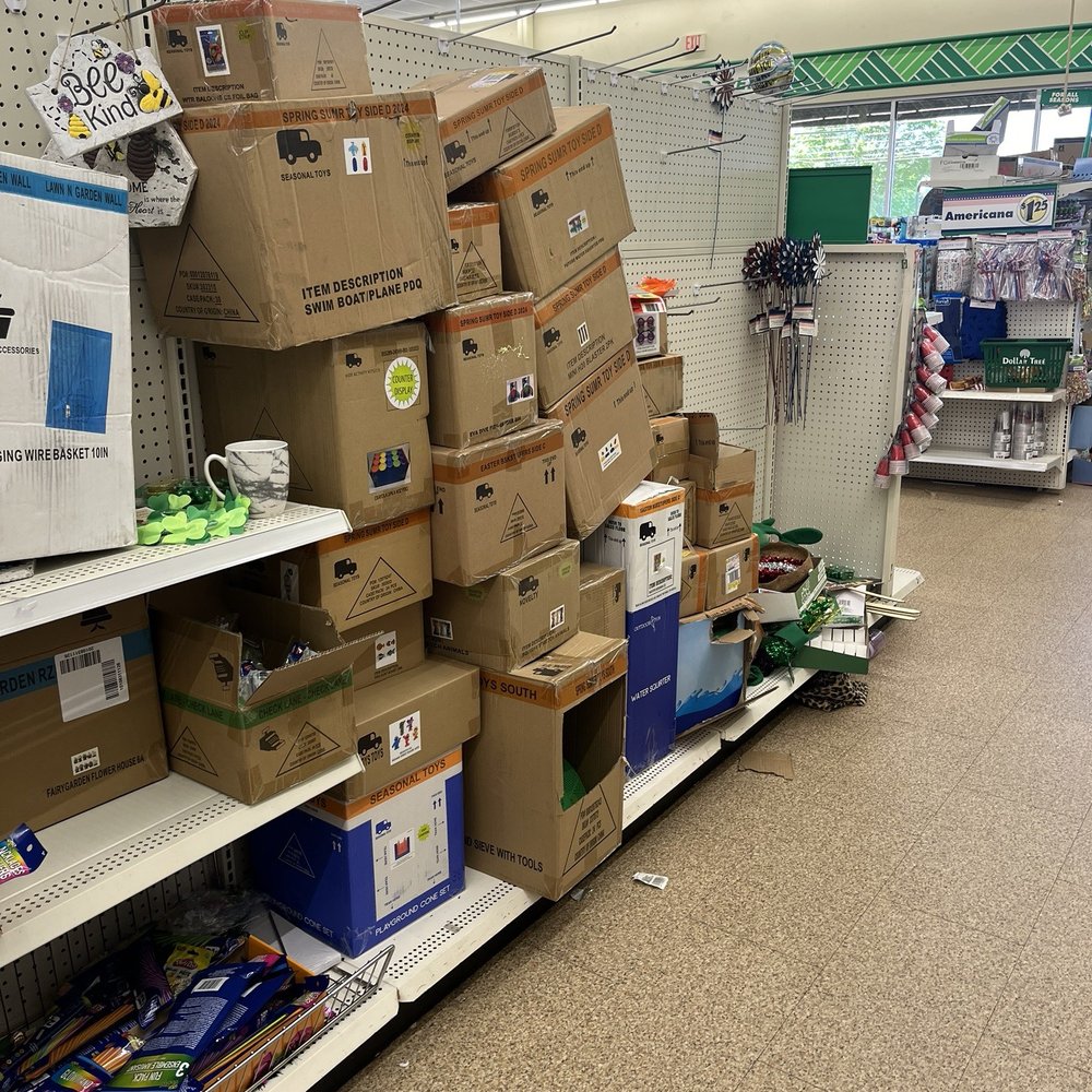 Dollar Tree - Don't bother to unpack boxes. Just stack on the shelves - 4/12/24 - Discount Store Near Me - Greenville, South Carolina Dollar Tree - Don't bother to unpack boxes. Just stack on the shelves - 4/12/24 - Discount Store Near Me - Greenville, South Carolina