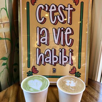 Zorek - Cardamom Spice Matcha (left) and Latte (right) - Cafes Near Me - San Bruno, California Zorek - Cardamom Spice Matcha (left) and Latte (right) - Cafes Near Me - San Bruno, California