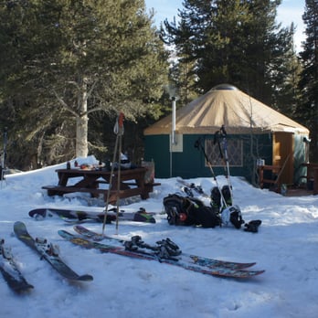 High Sierra Snowcat & Yurt - Gearing up for a day of backcountry skiing - Tours Near Me High Sierra Snowcat & Yurt - Gearing up for a day of backcountry skiing - Tours Near Me