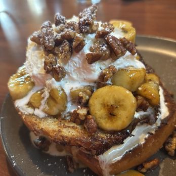 Blue Heron Bistro - Bananas Foster French toast - Seafood Near Me - Coos Bay, Oregon Blue Heron Bistro - Bananas Foster French toast - Seafood Near Me - Coos Bay, Oregon