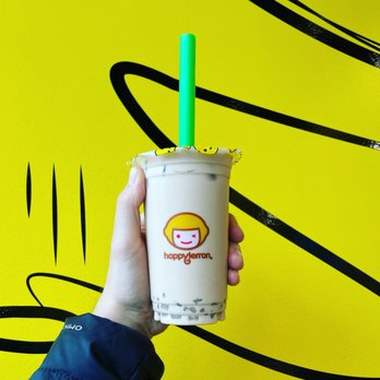 Happy Lemon - Milk tea with taro bubble - Bubble Tea Near Me - Beaverton, Oregon