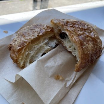 Orso Coffee - Inside of the chocolate croissant - not a lot of chocolate though - Coffee & Tea Near Me - Brooklyn, New York